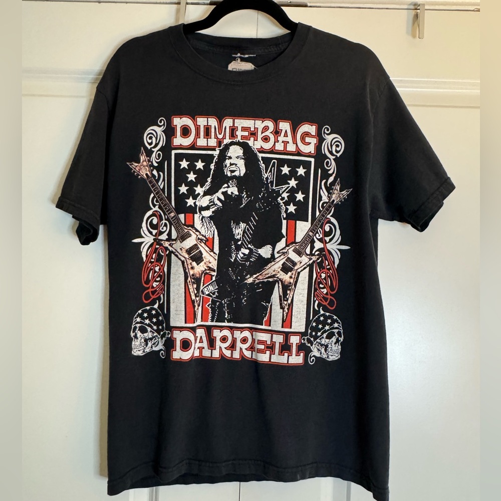 Vintage Y2K Dimebag Darrell Pantera Graphic T‎ Shirt Black Size M
